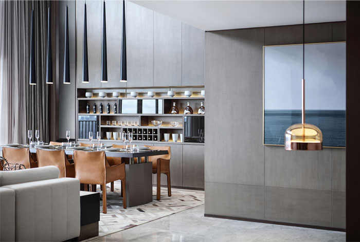 Элегантный интерьер апартаментов в городе Чжухай, Китай