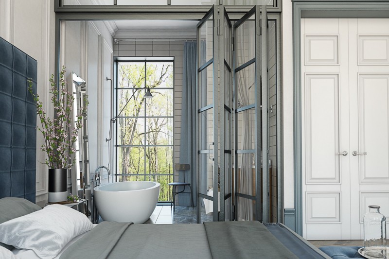 Эстетика модернизма: интерьер элегантной спальни