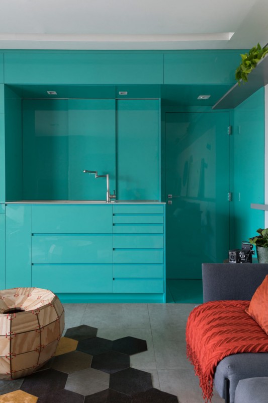 Функциональный интерьер квартиры площадью 60 м2 в Сан-Паулу, Бразилия Функциональный интерьер квартиры площадью 60 м2 в Сан-Паулу, Бразилия