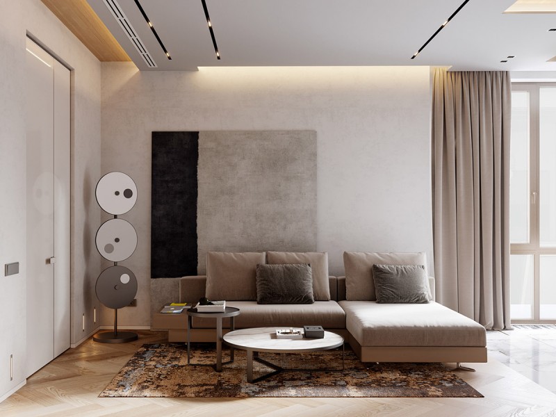 Оформление квартиры в мягких нейтральных тонах Оформление квартиры в мягких нейтральных тонах