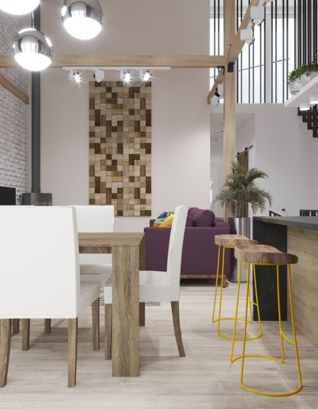 Проект кухни-гостиной в загородном доме Проект кухни-гостиной в загородном доме