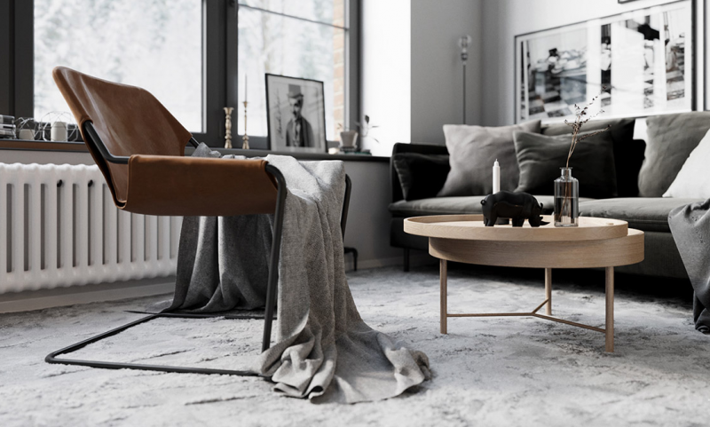 Контрастная, но гармоничная отделка квартиры