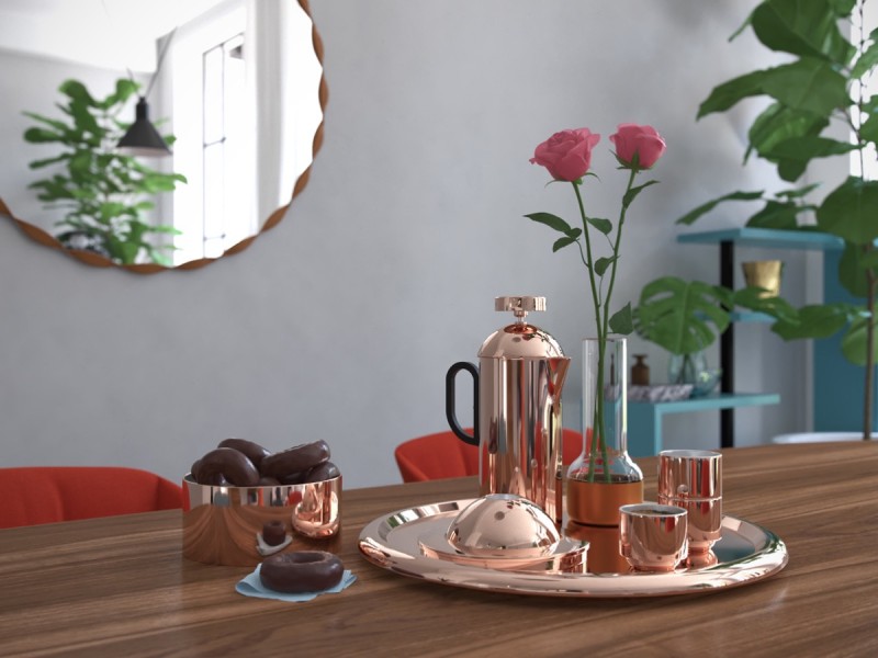 Просторный светлый лофт с яркими акцентами