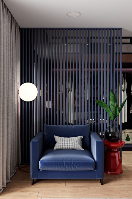 Бетонные стены и яркие произведения искусства - стильное оформление квартиры Бетонные стены и яркие произведения искусства - стильное оформление квартиры