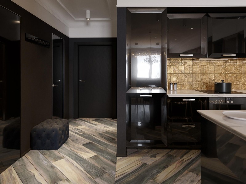 Дизайн интерьера квартиры в стиле "фьюжн"