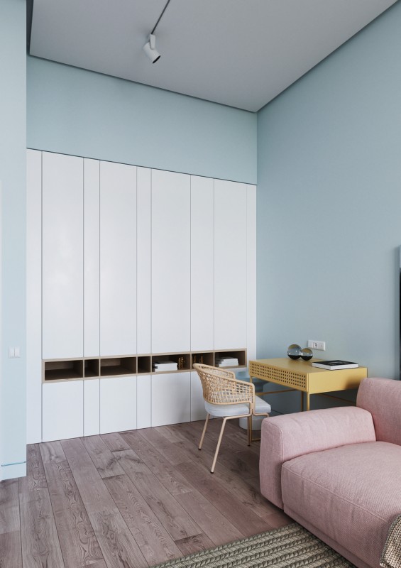 Квартира, оформленная в пастельных тонах