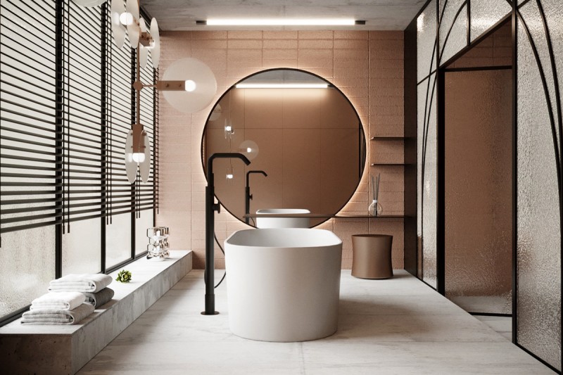 Проект лофта в темных тонах