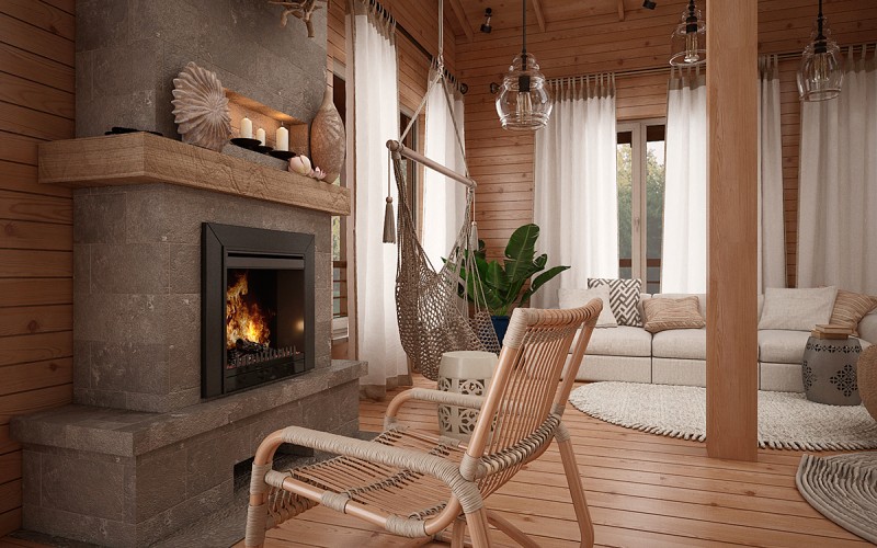 Проект загородного деревянного дома