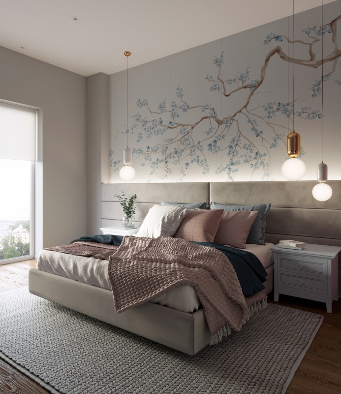 Просторные апартаменты в пастельных тонах