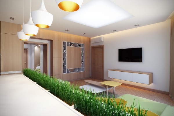 Уютная квартира с мягкими цитрусовыми акцентами