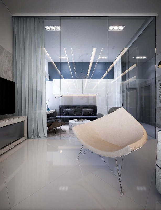 Высококлассные современные апартаменты в Нью-Джерси с видом на реку Гудзон