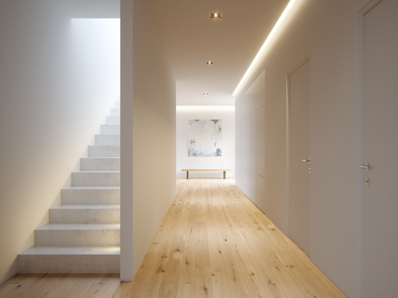 Белоснежный интерьер загородного дома Белоснежный интерьер загородного дома