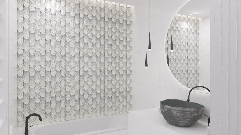 Минималистичный однотонный дизайн интерьера Минималистичный однотонный дизайн интерьера