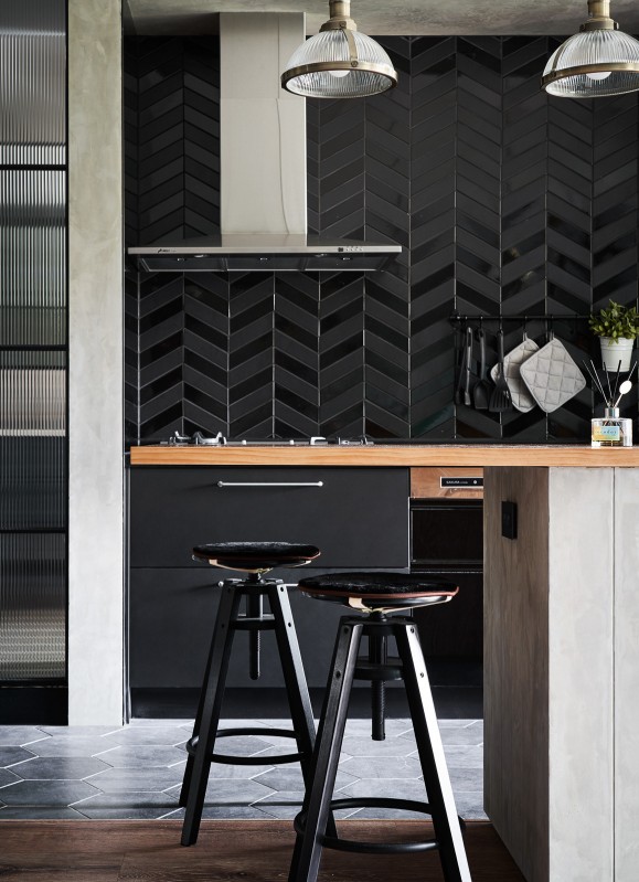 Сочетание брутальности и элегантности в интерьере тайваньской квартиры Сочетание брутальности и элегантности в интерьере тайваньской квартиры