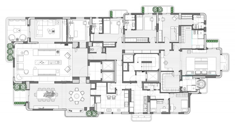 Апартаменты площадью 500 м2 для пары с детьми