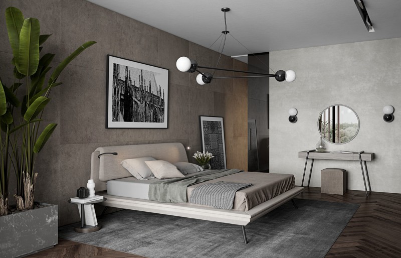 Стильный дизайн интерьера с темными акцентами Стильный дизайн интерьера с темными акцентами