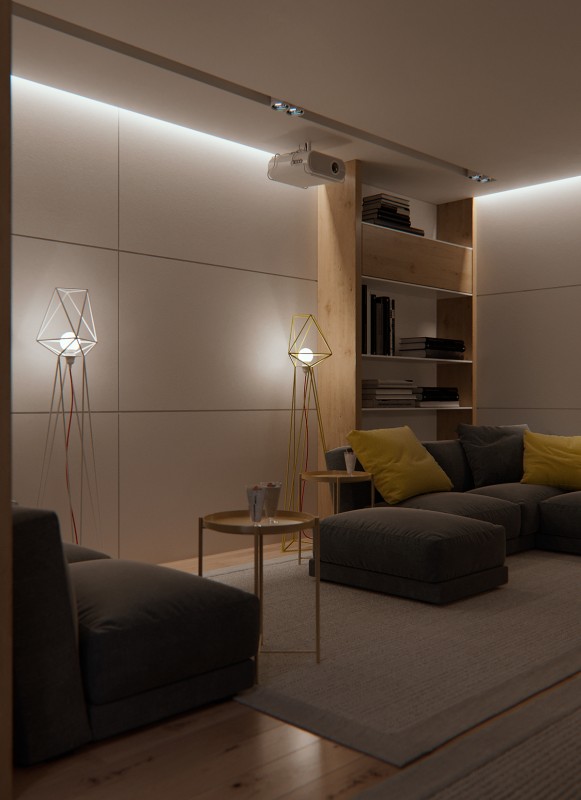 Интерьер цокольного этажа Интерьер цокольного этажа