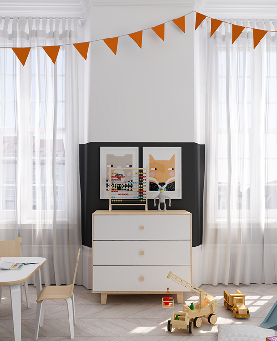 Проект детской комнаты в стиле "эклектика"