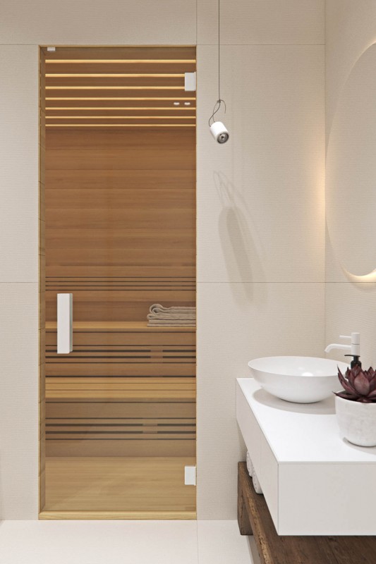 Сочетание белого, серого и кремово-бежевого цветов в интерьере двухуровневой квартиры Сочетание белого, серого и кремово-бежевого цветов в интерьере двухуровневой квартиры