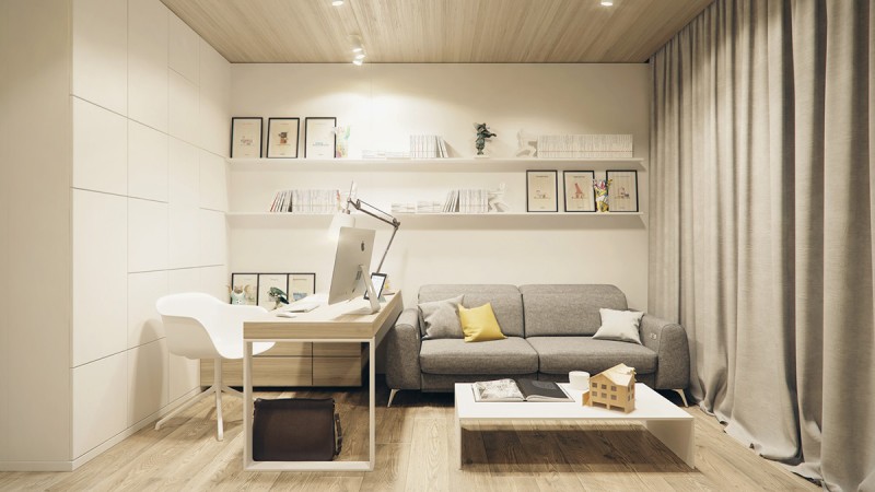 Интерьер светлых просторных апартаментов