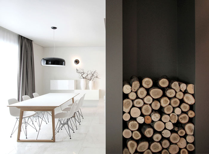 Минималистичный стиль и доминирующий белый цвет в интерьере дома в Клайпеде Минималистичный стиль и доминирующий белый цвет в интерьере дома в Клайпеде