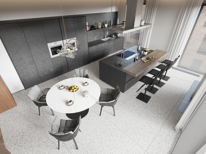 Интерьер загородного дома с террасой на крыше площадью 250 кв.м. Интерьер загородного дома с террасой на крыше площадью 250 кв.м.