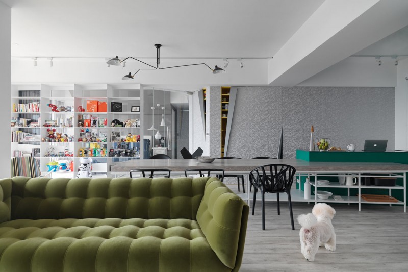 Яркие детали в интерьере апартаментов в Тайбэе