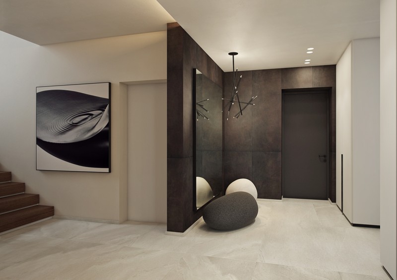 Акцентные стены в интерьере особняка