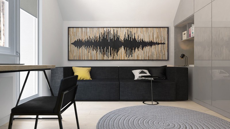 Интерьер с желто-зелеными акцентами