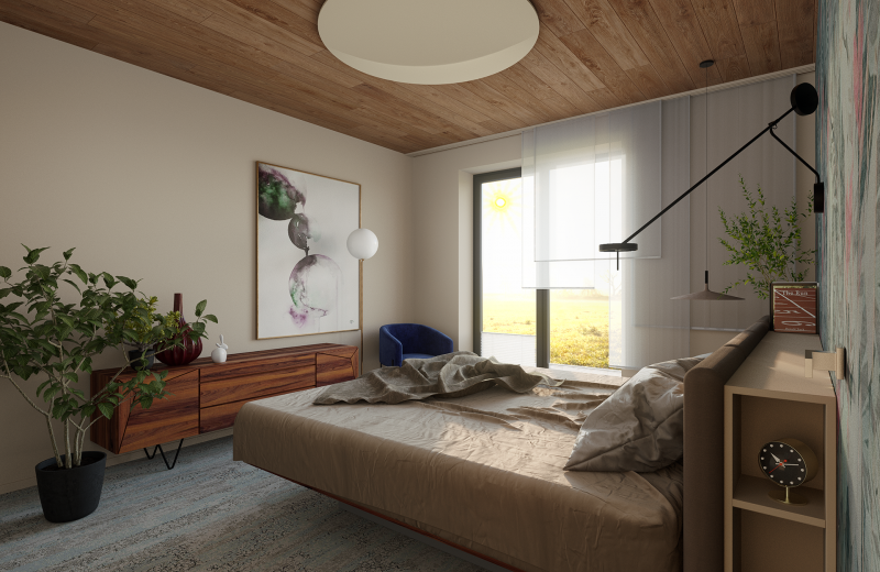 Дизайн-проект уютной спальни