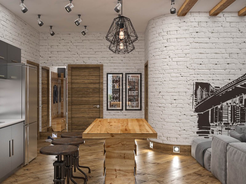 Квартира в индустриальном стиле