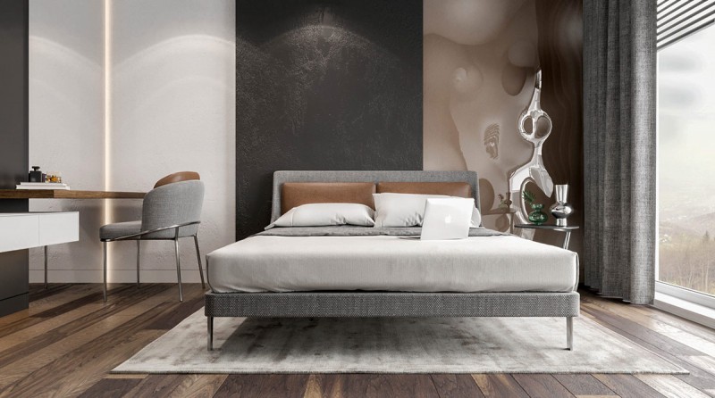 Монохромный интерьер квартиры в Кракове