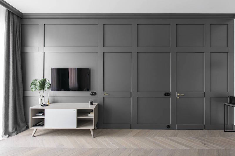 Небольшие городские апартаменты, оформленные в темных тонах Небольшие городские апартаменты, оформленные в темных тонах