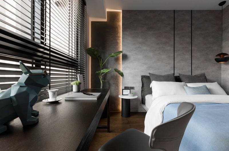 Интерьер просторной квартиры в серых тонах