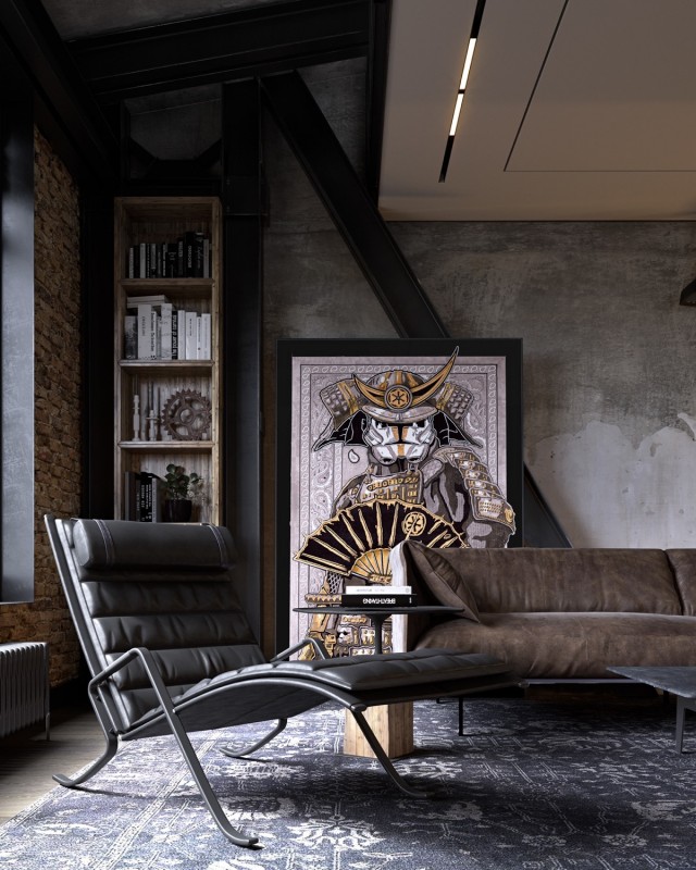 Квартира в индустриальном стиле