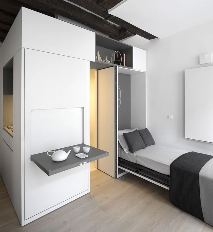 Многофункциональное пространство на 16 м2 в Париже Многофункциональное пространство на 16 м2 в Париже