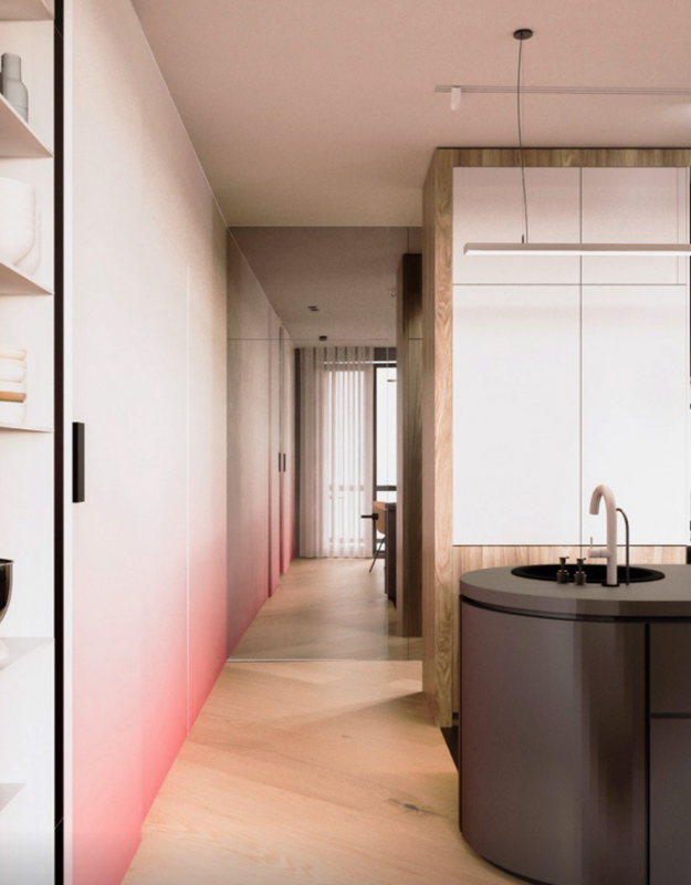 Оформление квартиры в светлых тонах с яркими акцентами Оформление квартиры в светлых тонах с яркими акцентами