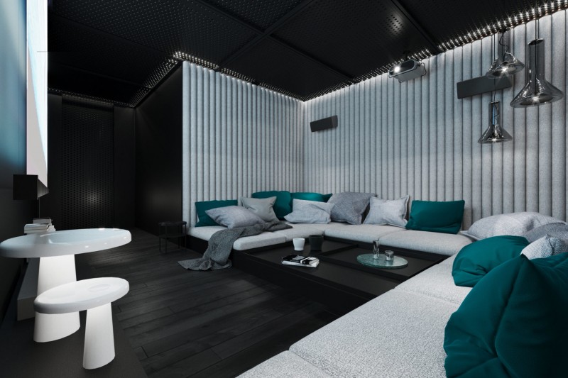 Ахроматическое сочетание цветов и яркие акценты в интерьере варшавских апартаментов