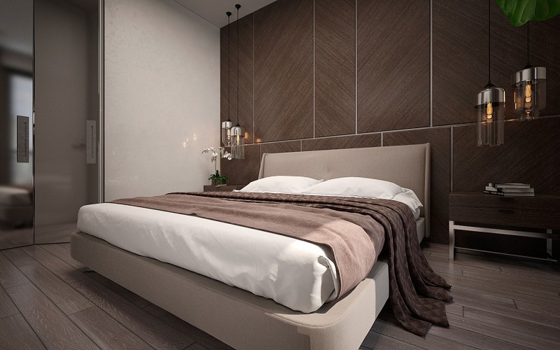 Интерьер варшавской квартиры в коричневых тонах Интерьер варшавской квартиры в коричневых тонах