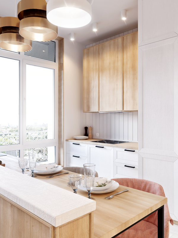 Практичная и функциональная квартира в розово-белых тонах