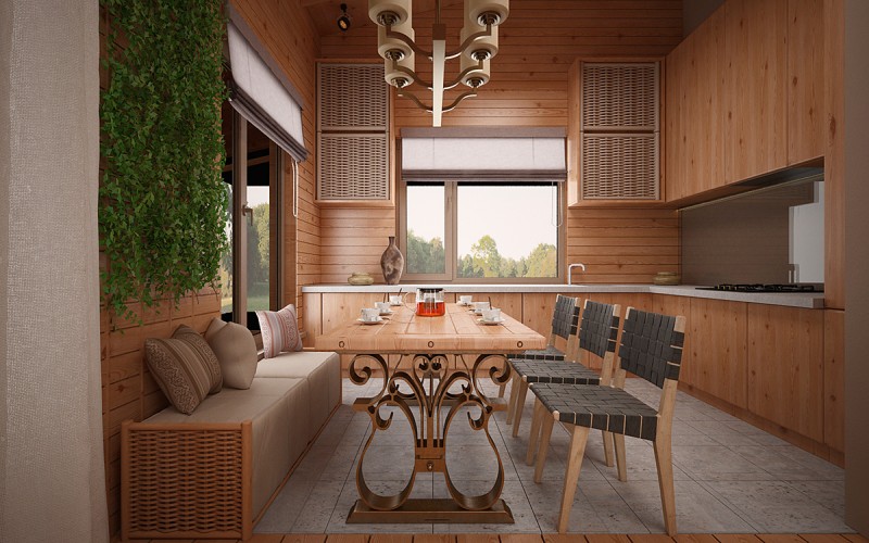 Проект загородного деревянного дома