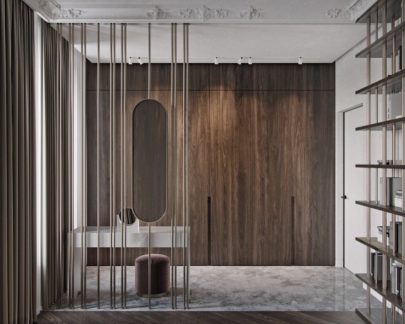 Роскошный интерьер квартиры площадью 107 кв.м.