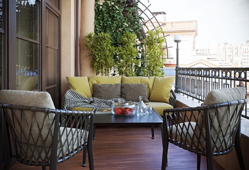 Сочетание стиля 70-х и классики в интерьере пентхауса