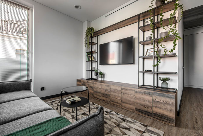 Зеленые акценты в декоре литовской квартиры