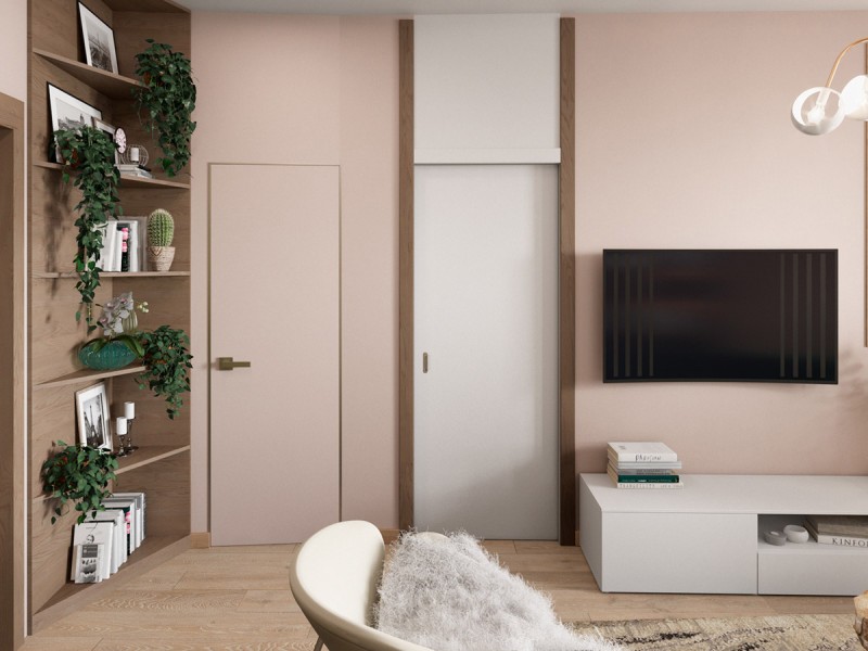 Интерьер в скандинавском стиле, наполненный живой зеленью Интерьер в скандинавском стиле, наполненный живой зеленью