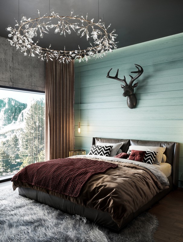 Проект спальни в австрийском шале