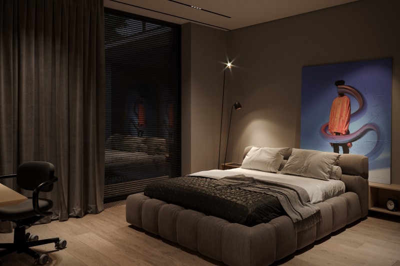 Интерьер дома, выполненный в спокойных, сдержанных тонах Интерьер дома, выполненный в спокойных, сдержанных тонах