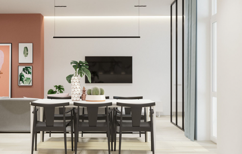 Интерьер просторной светлой квартиры