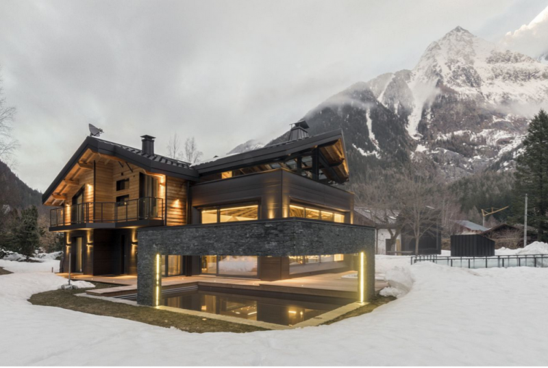 Ультрасовременное шале с видом на Монблан