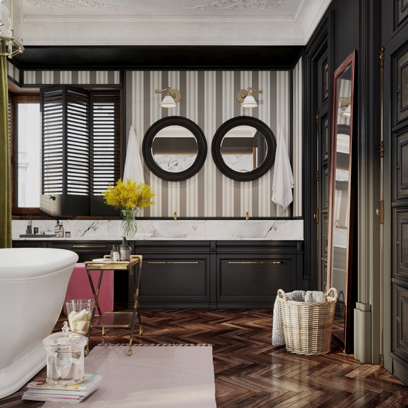 Винтажная ванная комната Винтажная ванная комната